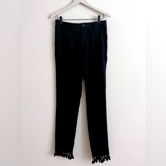 Issey Miyake Black Tassel-Hem Pants Size Smalll - Picture 1 of 12